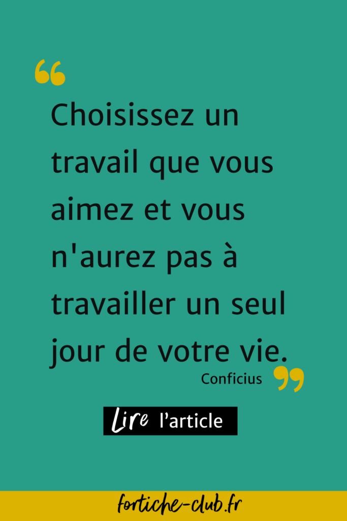 Citation de Confucius sur l'amour du travail et le bonheur.